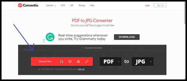 Click on Choose Files