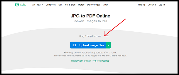 Click on Upload image files