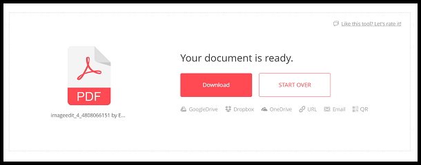 Convert multiple images to PDF Click Download
