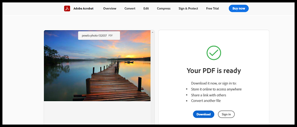 Convert JPG to PDF on Windows 7 Click Download