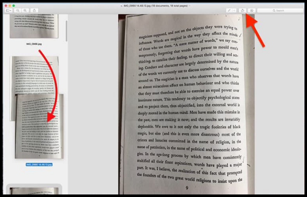 Click the rotate icon to rotate images