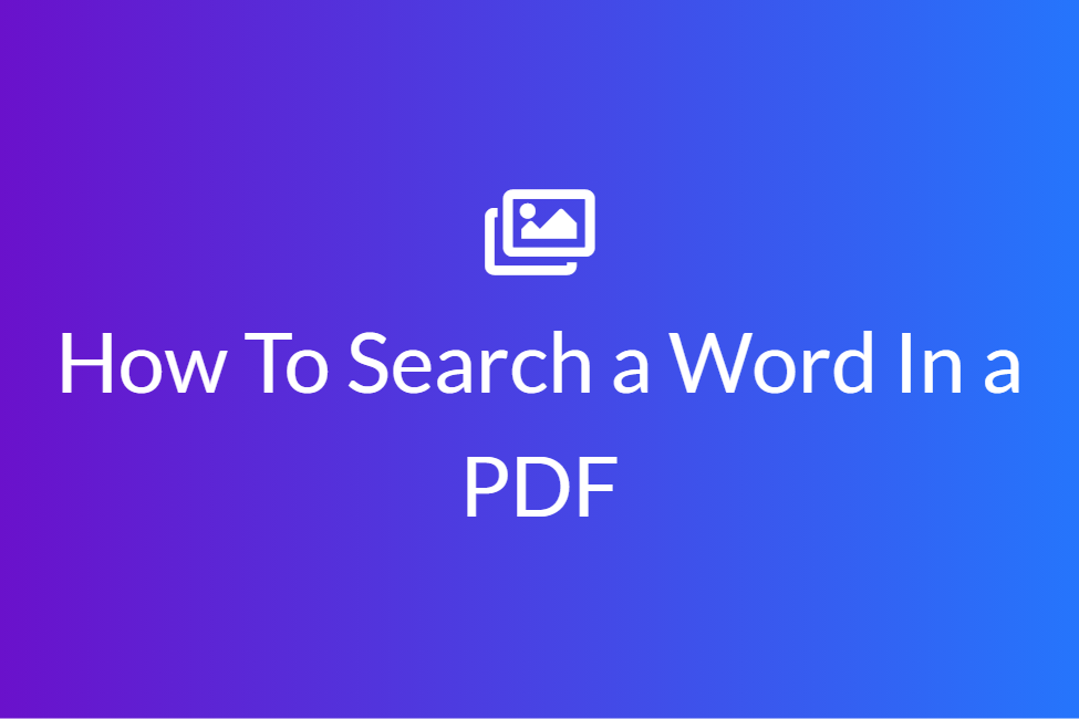 How To Search a Word In a PDF