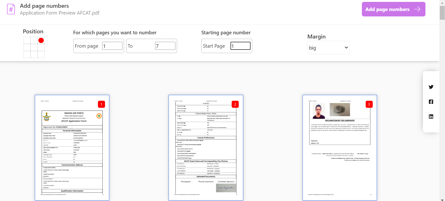 add page numbers