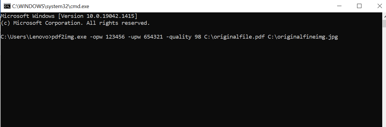 command prompt dialog box